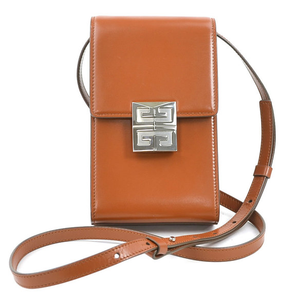GIVENCHY Shoulder Bag Leather Brown Women's 56072g - Picture 1 of 5